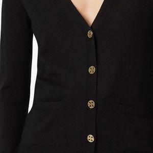 Tory Burch Madeline Cardigan Sweater Black